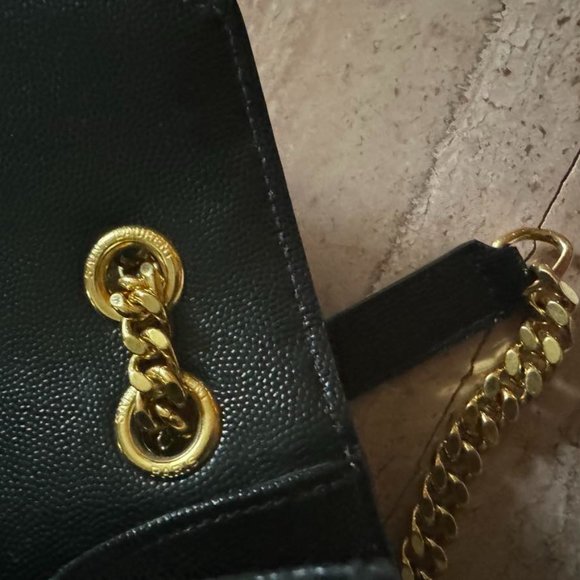 New GENUINE YSL Medium Grain De Poudre Matelasse Chevron Monogram Satchel Bag - Picture 8 of 16